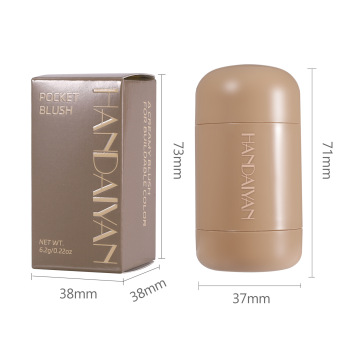 Natural 6 Color Matte Portable Lip Cheek Powder Blusher