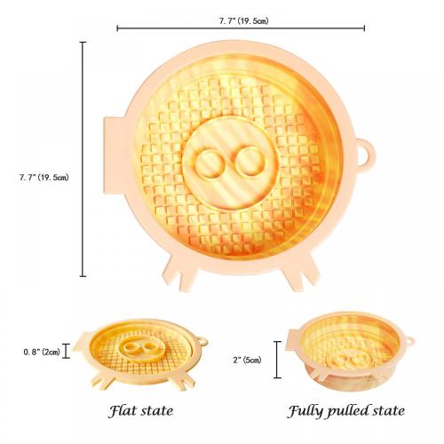 Tazón de fuente de gel de sílice plegable con disco de succión