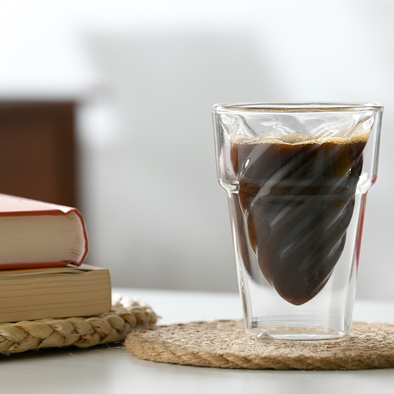 Jiateng High Borosilicate Double Wall Coffee Glass Cup