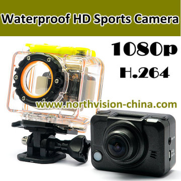 Waterproof 1080P WiFi Sports Camera H. 264