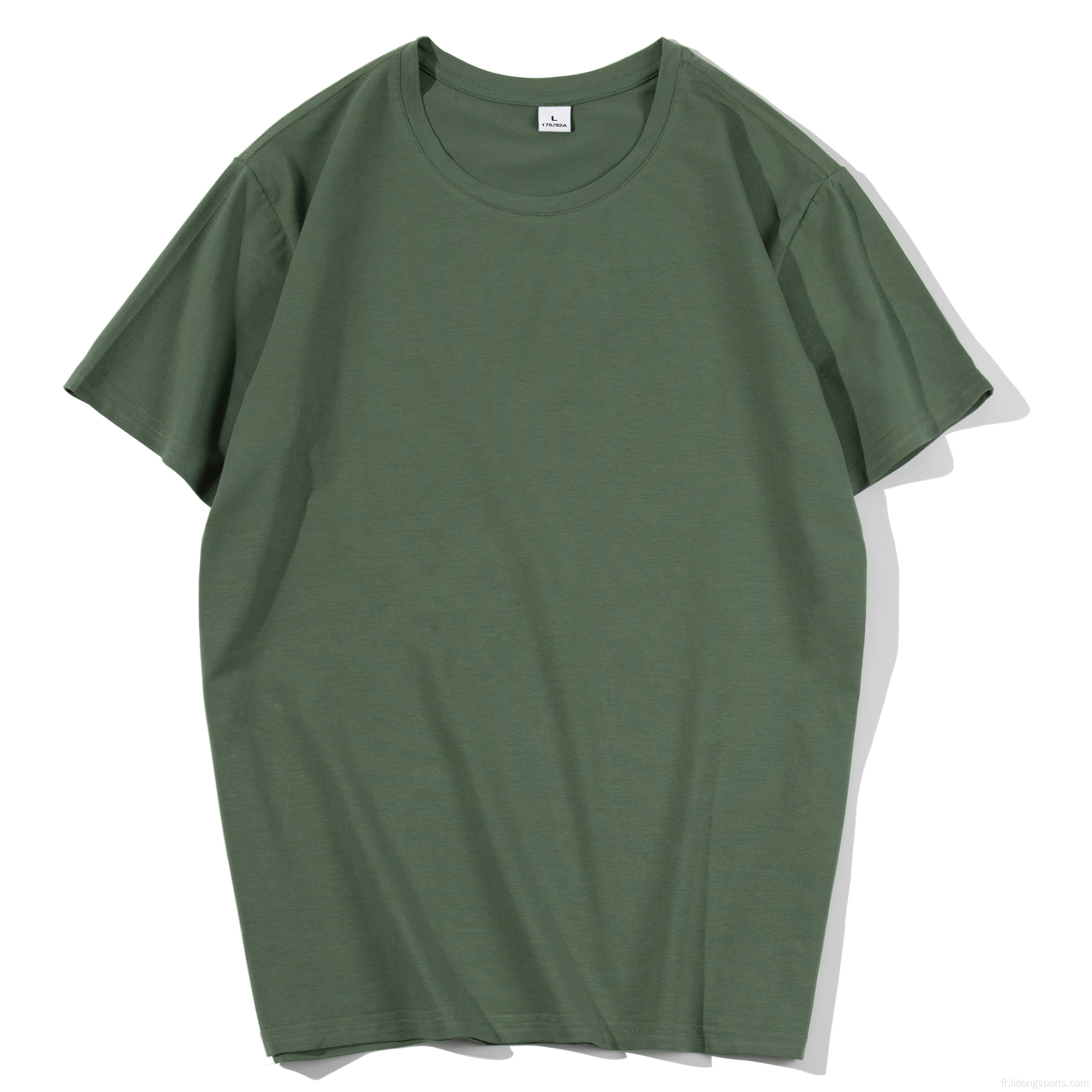 T-shirt décontracté unisexe plaine 100% coton à manches courtes t-shirt t-shirts d&#39;été masculin