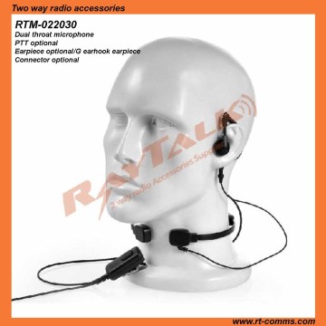 Two Way Radio G Earhook Earpiece Throat Microphone