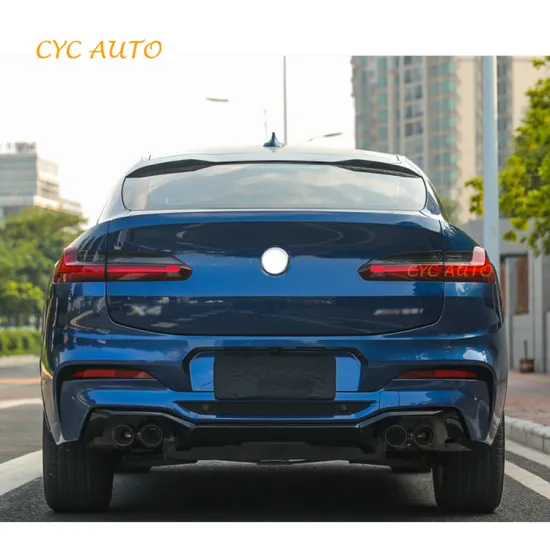 High Quality X4M F98 Style Rear Diffuser Double Outlet with Exhaust Tips for BMW X4 G02 Pre-LCI 2018-2020
