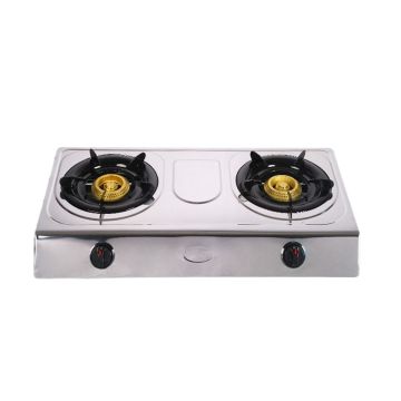 Stabilize Blue Flame Stainless Steel Body Gas Cooker Dual Burner Cooktops Gas Stove For Home Kitchen