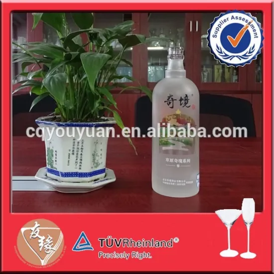 50cl unique shape glass liquor bottle wholesale