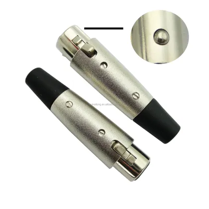 Low Profile Microphone Audio Cable with Neutrik XLR Plugs (3-Pin) and Female Connectors