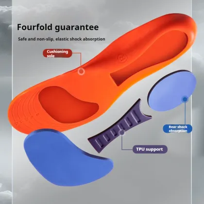 Shock-Absorbing Deodorant Sport Insoles for Men and Women