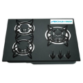 Placas de cocina de gas con 3 quemadores y esmaltes