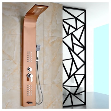 Cascata di pannelli per doccia in oro rosa di lusso e accessori