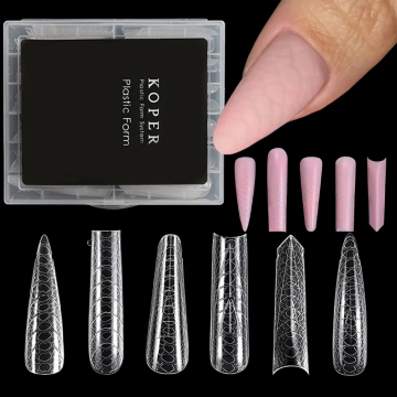 Miukiula 3D Pattern Ular Stiletto Tips - Bentuk Dual Long Extra