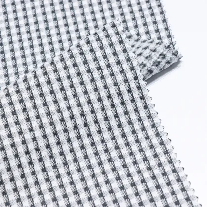 Soft Knitted Fabric Checkers Dralon Fabric