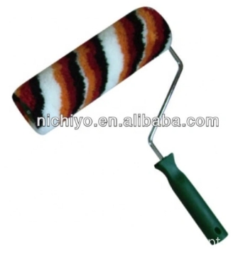 Tri color strip interior wall paint roller