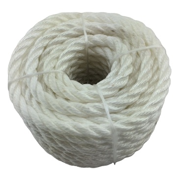 White 3-Strand Twisted PP Multifilament Polyester Nylon Fiber Rope for Fishing, Boats, and Mooring