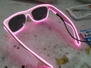 EL Frame Glasses Full Lighting Wire with 2AA Batteries Pack