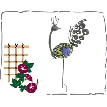 metal animal decorative garden stake