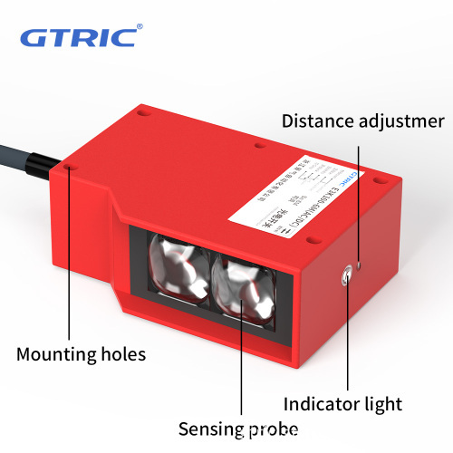 GTRIC Optic Photocell Switch Sensor: 24-220V AC/AD Universal, 10m Sensing Distance Through Beam Series Square Photoelectric Sens