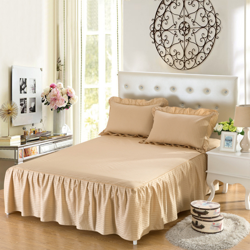 Warehouse solid color pleat bed skirt set