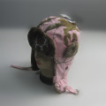 Pink Cotton/Polyester Print Trapper Hat