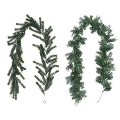 Artificial Pine Leaf Wreath Garlands with Cypress and Cedar
