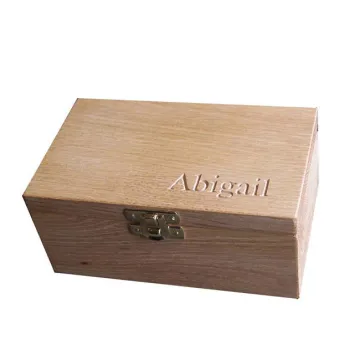 Empty Wood Box with Lock for Gift Packaging