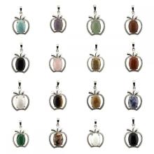 Gemstone Apple Charm Pendant Rhinestone Crystal Apple Shape Pendant for DIY Jewelry Making for Anniversary Gift Mother Day Gifts