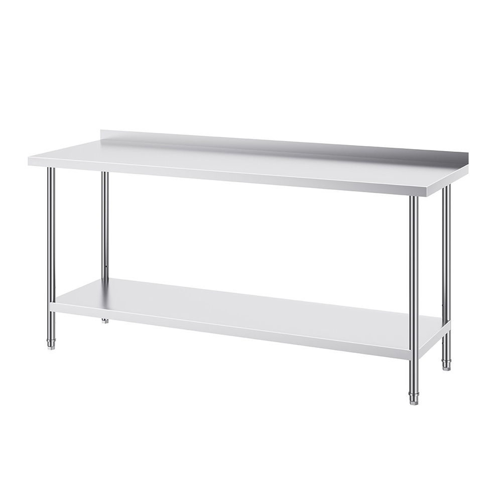 Commercial Stainless Steel Table With Backsplash