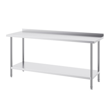 Commercial Stainless Steel Table With Backsplash