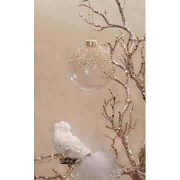  Themed christmas balls Gold Powder Transparent Christmas Ball Supplier