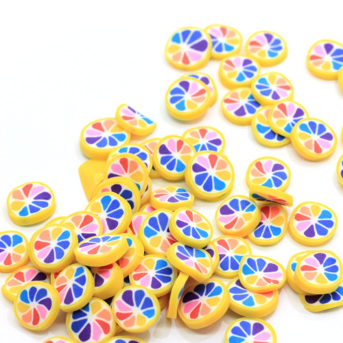 New Charms Bunte runde orange geformte Polymer Clay handgemachte Handwerk Ornamente Diy Nail Arts Clay Factory Supply