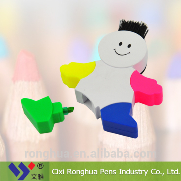 Snowman shape highlighter pen set/highlighter pen