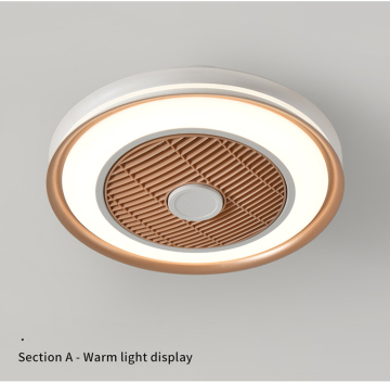 Ventilador de techo LED de montaje de montaje de baja descarga de 50 cm moderno con luz con luz