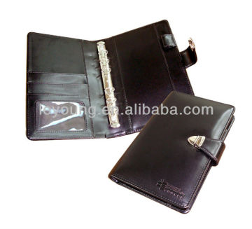 A5/B5 PU leather organizer cover with ring binder