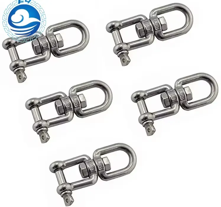 Stainless Steel Rigging Hardware: Eye-Jaw Hook Swivel Shackle Ring