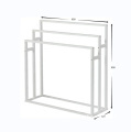 Bathroom MDF Towel Rail Holder - Double Bar Small Package