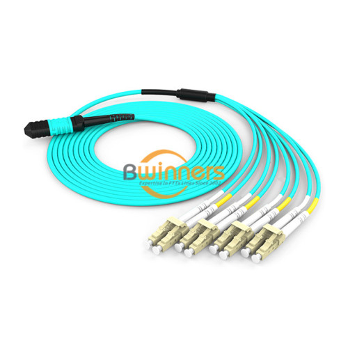 8F MPO-LC PC DX OM3 สายแพทช์ไฟเบอร์