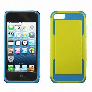 Double Injected PC + TPU Hybrid Mobile Phone Cases for iPhone 5/5S, OEM and ODM Orders Welcomed