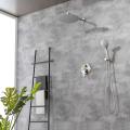 Brushed Nickel Wall Mount Brass Shower Set