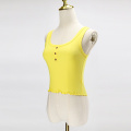 Yellow summer sleeveless top