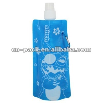 6 Color Foldable Plastic Water Bag With Carabiner