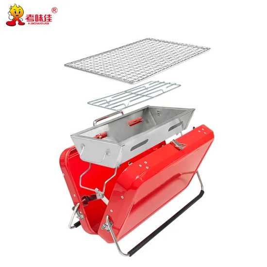 Barbecue Grill Charcoal Shish Kebab Army Green Portable Charcoal Home Bbq Outdoor Garden Camping Grill