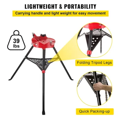 Fractal Yoke Tripod Pipe Stand for 1/8"-6" Pipes