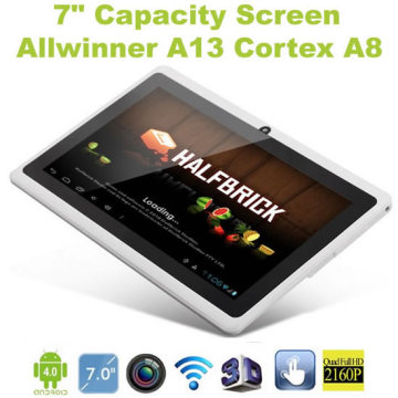 Allwinner A13 Tablet PC 7" Capacitive Screen Android 4.0 1.2GHz 512MB 4GB Webcam WiFi