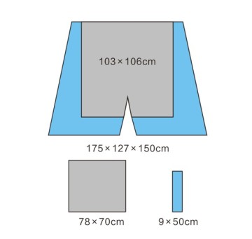 100% Impermeable Surgical Head Neck Drape