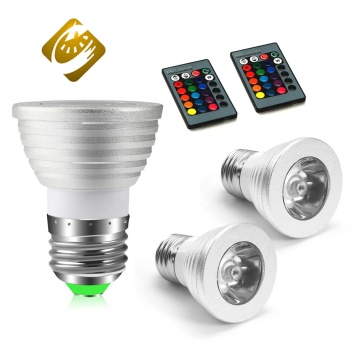 Hot Selling Aluminum Body RC Spotlight - Blister Card Packaging, AC85-265V, E27 GU10 RGB 3W LED Spot Light