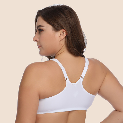 Em estoque plus size sutiã com fecho frontal