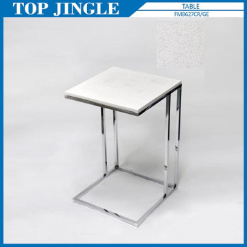 Modern Concrete White Color Corner Movable Side Table