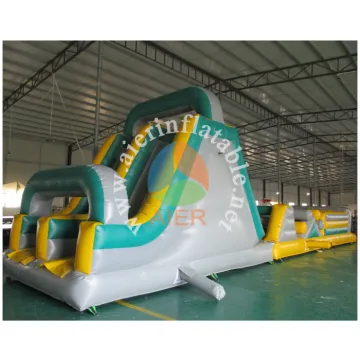 2016 Aier guangzhou inflatable amusement park toys /inflatable obstacle slide/ inflatable slide with obstacle
