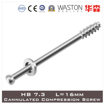 Hb7.3 Titanium or Ss Cannulated Compression Screws with Short Threaded