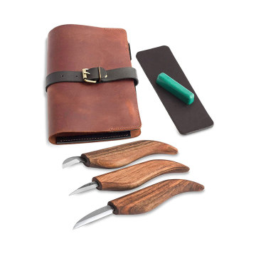 Vibratite 12-Piece Carbon Steel Wood Carving Knife Kit for Kids & Beginners