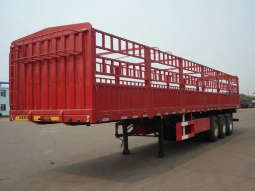 Flatbed Double Use Semi-trailer With Payload 60t, High Quality Flatbed